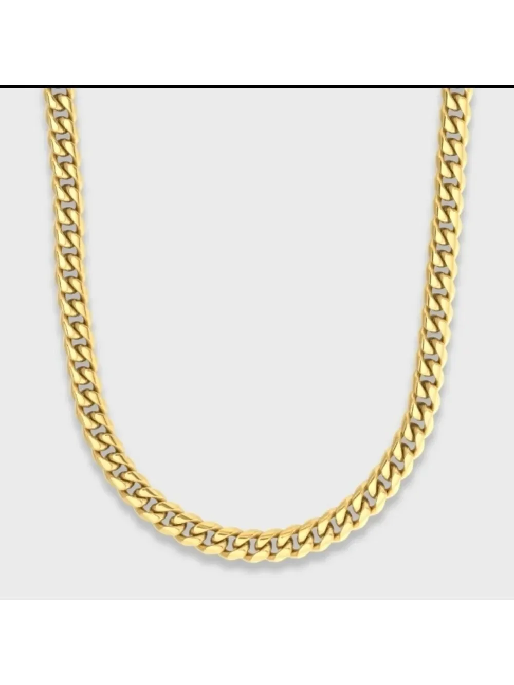 Imperium 18kt Gold Bonded 5mm Curb Chain Necklace